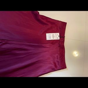 Zara ankle length skirt perfect for the holidays. Cranberry color!! Side zipper.